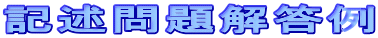 記述問題解答例